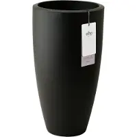 Elho June Round High 30 cm - Black - D 30 x H 53 cm - Binnen en Buiten - 100% gerecycled kunststof