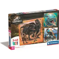 Clementoni - Puzzel - 3x48 Stukjes - Jurassic World - Kinderpuzzel - Vanaf 3 Jaar