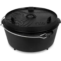 Petromax Dutch Oven FT12, plat, zwart