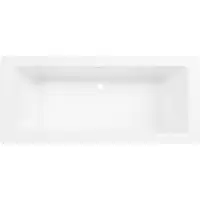 Saqu Deep inbouwbad 2-persoons 180x80cm glans wit acryl