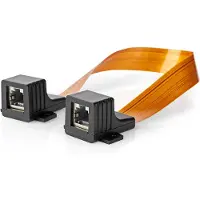 Nedis CAT5e Cable | UTP | RJ45 (8P8C) Female | RJ45 (8P8C) Female | 0.30 m | Flat | PVC | Orange | Box - CCGB85901BK03