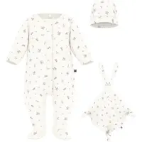 Petit Bateau Geboortegeschenkset van katoen met bloemenprint Meisjes Kledingset - Wit/Meerkleurig + Wit/Meerkleurig + Wit/Meerkleurig
