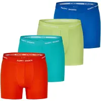 Happy Shorts Boxershorts turquoise / enziaan / appel / oranjerood