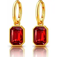 Cilla Jewels Oorringen Goudkleurig Rood Kristal