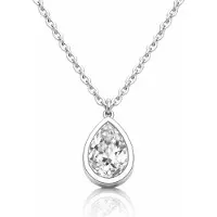 Cilla Jewels Ketting Dames Zilverkleurig Druppel Zirkonia