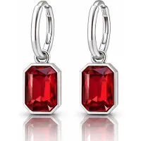 Cilla Jewels Oorringen Zilverkleurig Rood Kristal