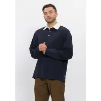 Forét Heren Polo's & T-shirts Match Rugby Structured Sweatshirt - Donkerblauw - Maat M