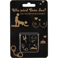 Orion Erotische sekssdobbelstenen set voor koppels (4 stuks, zwart)