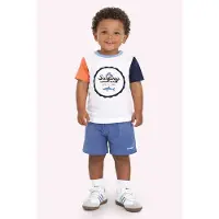 B.NOSY T-shirt wit Jongens Katoen Ronde hals Meerkleurig - maat 86