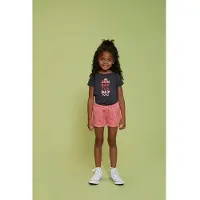 Jubel T-shirt Salsa Sunset antraciet/roze Grijs Meisjes Katoen Ronde hals - maat 92