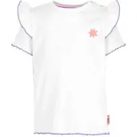 B.NOSY T-shirt wit Meisjes Polyester Ronde hals Effen - maat 74