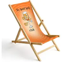 Ferocity - Opklapbare ligstoel - Houten - strandstoel met afneembare hoes - 120 x 58 x 45 cm - Birke - Spritz O'Clock