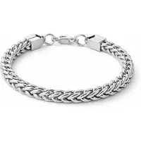 Marama - Nordvik Steel Herenarmband – 21 cm – 6 mm – 304 Stainless Steel met Zilver Plating – Hypoallergeen – Scandinavisch Design – Zilverkleurig – Voor Mannen