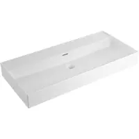 Saniclass Legend Meubelwastafel - 101x47x13cm - met overloop - 1 wasbak - 0 kraangaten - keramiek - glans wit