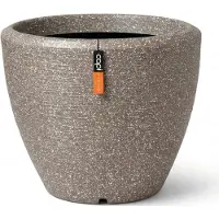 Capi Europe - Bloempot bol Arc Granite - 60x48 - Beige - Bloempot Voor binnen en buiten - Beschikbaar in XL formaten - Breukbestendig - 100% Recyclebaar - Levenslang garantie - NBGS8033