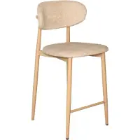 Lizzely Garden & Living SET DEAL: 4 stuks Barkruk Japandi bruin Reika lichtbruin minimalistische barstoel japanse stijl