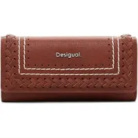 Desigual Portemonnee Trama Mariona Long Wallet Camel Bruine