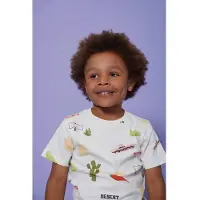 Sturdy T-shirt Desert Fiesta ecru/groen/geel Jongens Katoen Ronde hals - maat 128