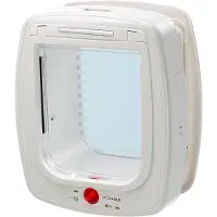Mira Kattenluik Met Chipherkenning - Kattenluik chip - Kattenluik met Microchip – Wit - 32cm x 17cm x 32cm