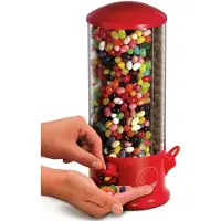 Mira Kauwgomballen Automaat – Snoepmachine Met 3 Compartimenten - Vendingmachine – Rood - 33cm x16cm x 16cm