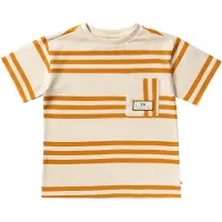 Your Wishes gestreepte T-shirt bruin Jongens Katoen Ronde hals Streep - maat 98