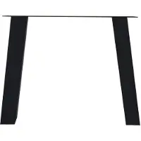 Furniture Legs Europe Stalen tafelpoot zwart trapezium 80 bij 10 cm en hoogte 72 cm (10 x 10 cm)