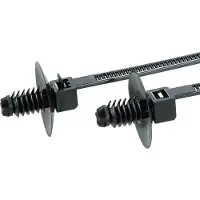 Hellermanntyton 150-55610 T18RDP5-PA66-BK Kabelbinder 110 mm 2.50 mm Zwart Met spreidanker en plaat 500 stuk(s)