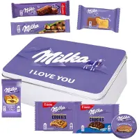 Milka Mix Collection Box "I love you" - Choco Supreme, Cake & Choc, Choco Moo, Brownie, Hazelnootreep, Cookies Choco & Sensations Cookies - 451g