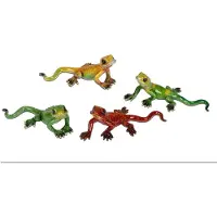 Formano Amfibie - Gekko - Veel kleur - Beeld - Decoratie - 4 set - 13x9x6,5cm - Polyresin