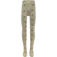Ewers Malliot Kindermaat - Donkerbeige met Bloemen Perzikroze-152/164