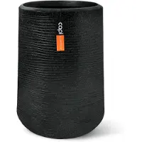 Capi Europe - Sandbag hoog Arc Granite - 53x70 - Zwart - Bloempot Voor binnen en buiten - Beschikbaar in XL formaten - Breukbestendig - 100% Recyclebaar - Levenslang garantie - NBLS8292