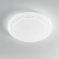 F.A.N. Europe LED-plafondlamp Elixir, wit / opaal, Woon-/ Eetkamer, Kunststof, Modern, LED plafondlamp