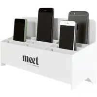 Meet by Paperflow mobiele telefoonhouder Phone Docking, voor 12 mobiele telefoons, genummerde compartimenten, PS, grijs