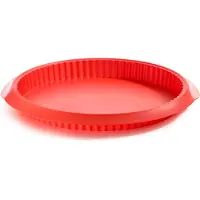 Lékué quiche taartvorm siliconen Ø28 cm Rood