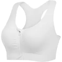Karma Sportbeha voor vrouwen met ritssluiting - Medium ondersteuning - Racerback - Wit - XL