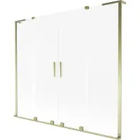 Mexen Velar L Duo badwand scherm 2-delig schuivend 170 x 150 cm, mat, goud - 896-170-003-32-50