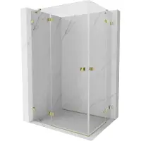 Mexen Lunar Duo draaideur douchecabine links 110 x 90 cm, transparant, goud - 834-110L-090P-50-00