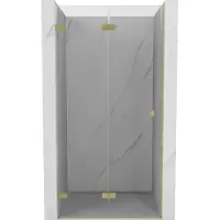 Mexen Lunar-F vouwdeur douchedeur links 90 , transparant, goud geborsteld - 836-090-000-55-00-L