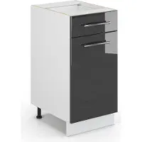 Vicco Fame-Line Keukenonderkast – 40 cm zonder werkblad Antraciet Hoogglans