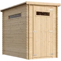 Timbela M306A - Houten tuinhuis - 2,63 m² - 239x144xH198 cm - zonder vloer