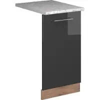 Vicco Fame-Line Vaatwasserfrontpaneel – 45 cm, WB Marmer Antraciet Hoogglans