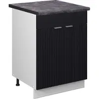 Vicco Fame-Line Keukenonderkast – 60 cm met lade, WB Antraciet Zwart gestreept