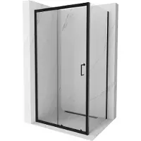 Mexen Apia schuifdouchecabine 130 x 70 cm, transparant, zwart - 840-130-070-70-00