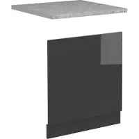 Vicco R-Line Voorpaneel vaatwasser – 60 cm, WB Marmer Antraciet Hoogglans