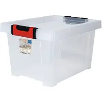 Eda Plastiques EDA 10444, Opbergbox CLiPSTOCK, 30 liter, PP, transparant