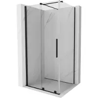 Mexen Velar schuifdouchecabine 130 x 80 , transparant, zwart - 871-130-080-01-70