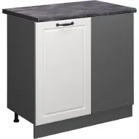 Vicco R-Line Hoekkast – 86 cm, WB Antraciet Wit Landhuis