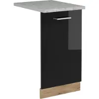 Vicco R-Line Vaatwasserfrontpaneel – 45 cm, WB Marmer Zwart hoogglans