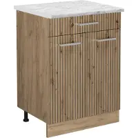Vicco R-Line Keukenonderkast – 60 cm WB Marmer Artisanaal eiken