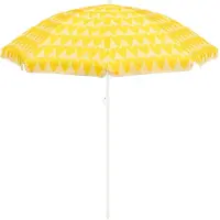 Mica Decorations Hartvormige parasol - H180 x Ø160 cm - Geel